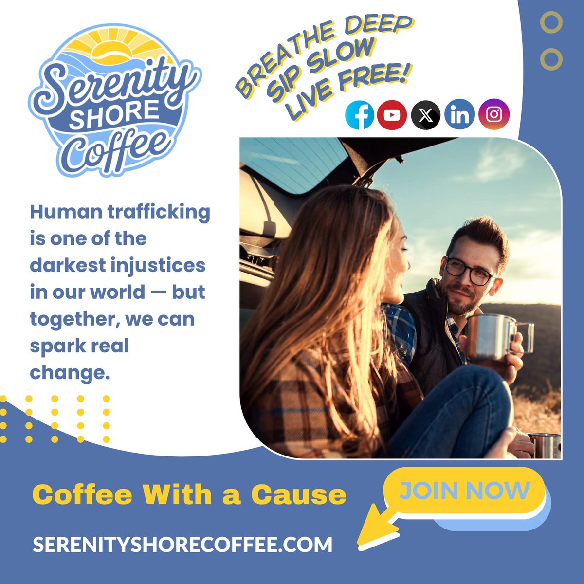 gbass514's tweet photo. ☕ Join us in the fight to end human trafficking.
Every cup you brew, you’re doing more than enjoying great coffee you’re making a real difference in someone’s life. Together, we can stand in the gap for those who cannot stand for themselves. Breathe Deep, Sip Slow, Live Free! https://t.co/ApYRvfFI0p