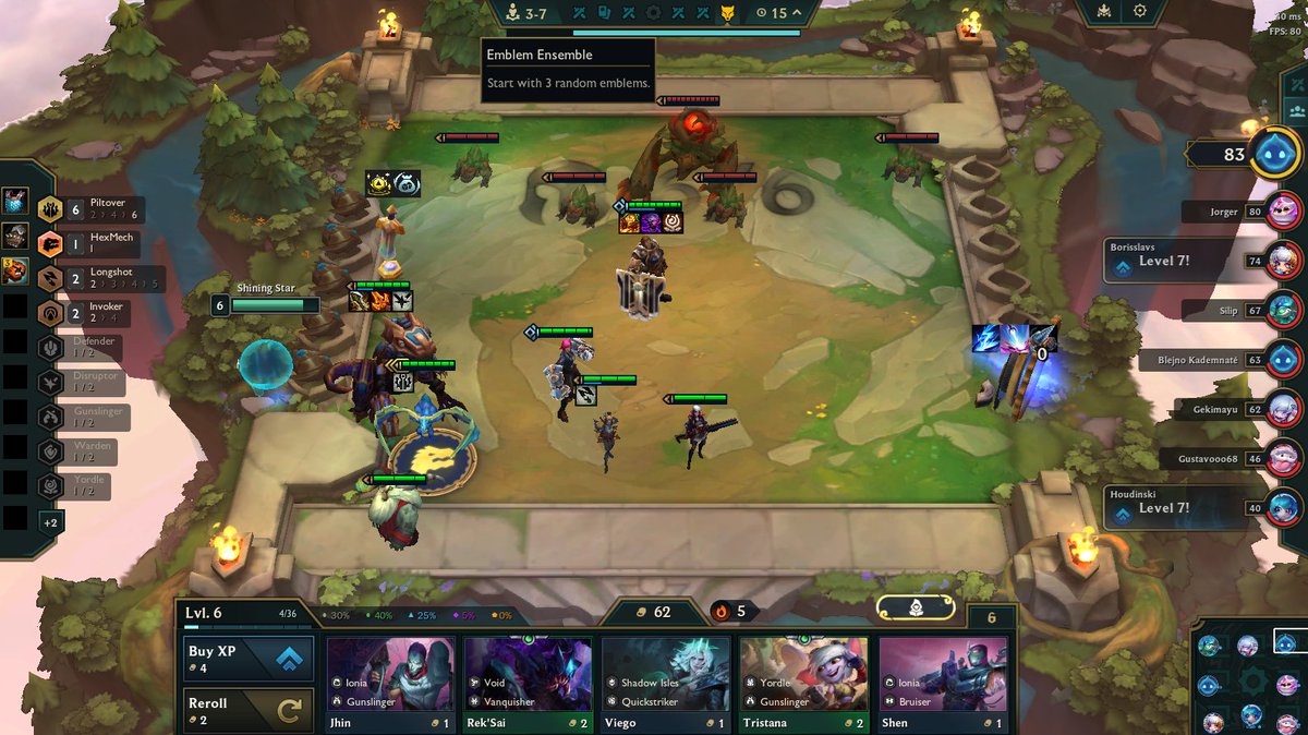 this augment in the 3 emblems portal must be illegal (also dont mind me getting piltover from it..)