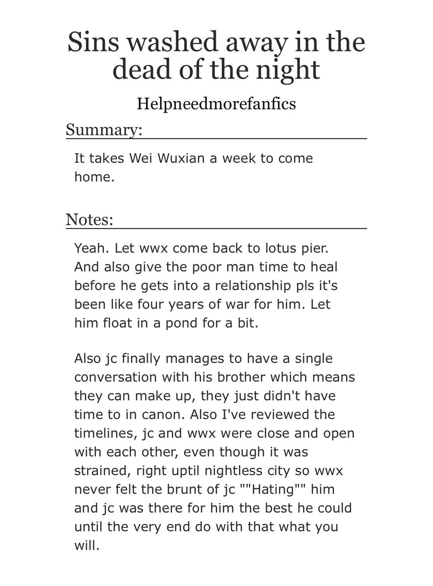 jiang cheng fic recs tweet media