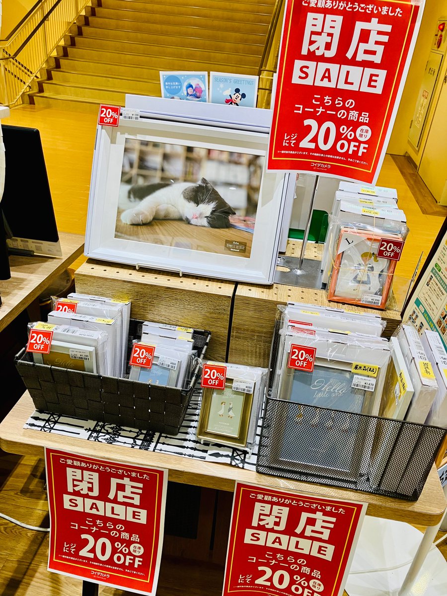 koide_045's tweet photo. ＼長らくのご愛顧ありがとうございました／
コイデカメラ　プラーレ松戸店は
2026年1月28日をもちまして、閉店いたします
長年のご利用、誠にありがとうございました🙇‍♀️
　
＼＼閉店セールやってます／／
額縁やカメラ用品等、お安くなってます💁‍♀️
掘り出し物もあるかも♪　ぜひご来店ください♪ https://t.co/uGmCpuYsf4