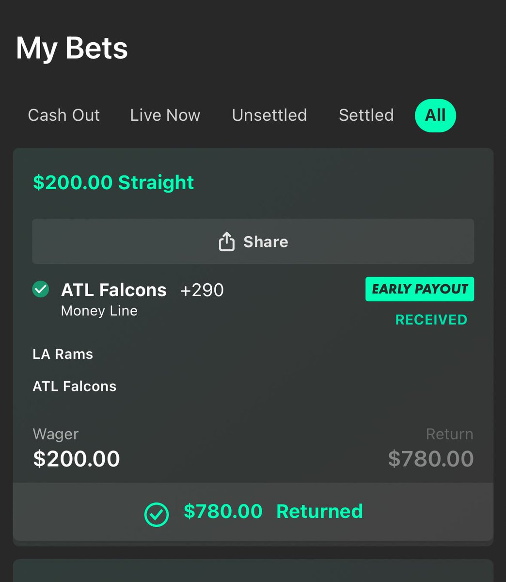 carlosgreeen's tweet photo. Atlanta Falcons ML ✅ #NFLWeek17
Early payout activated https://t.co/rA0LIerfUq