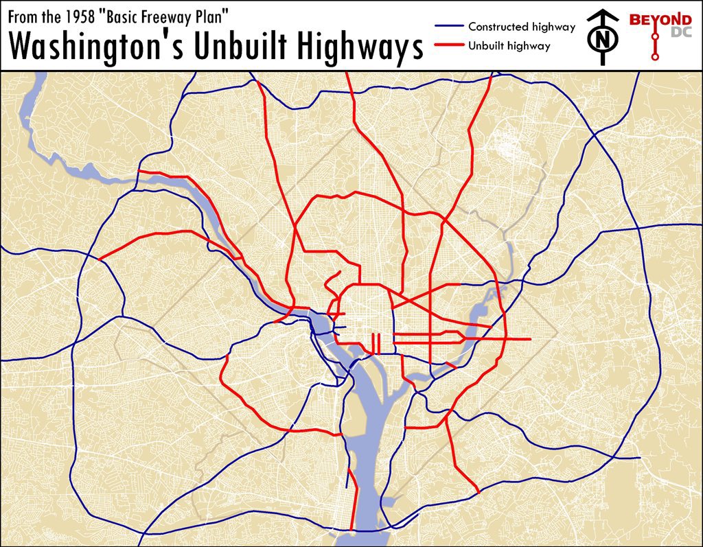 maxtmcc's tweet image. That DC is a planned capital that doesn’t suck is its own feat, but what’s really impressive is that it remained committed to urbanism (avoiding downtown highways, Metro, a massive recent housing boom, etc) when there were so many opportunities for it to go wrong