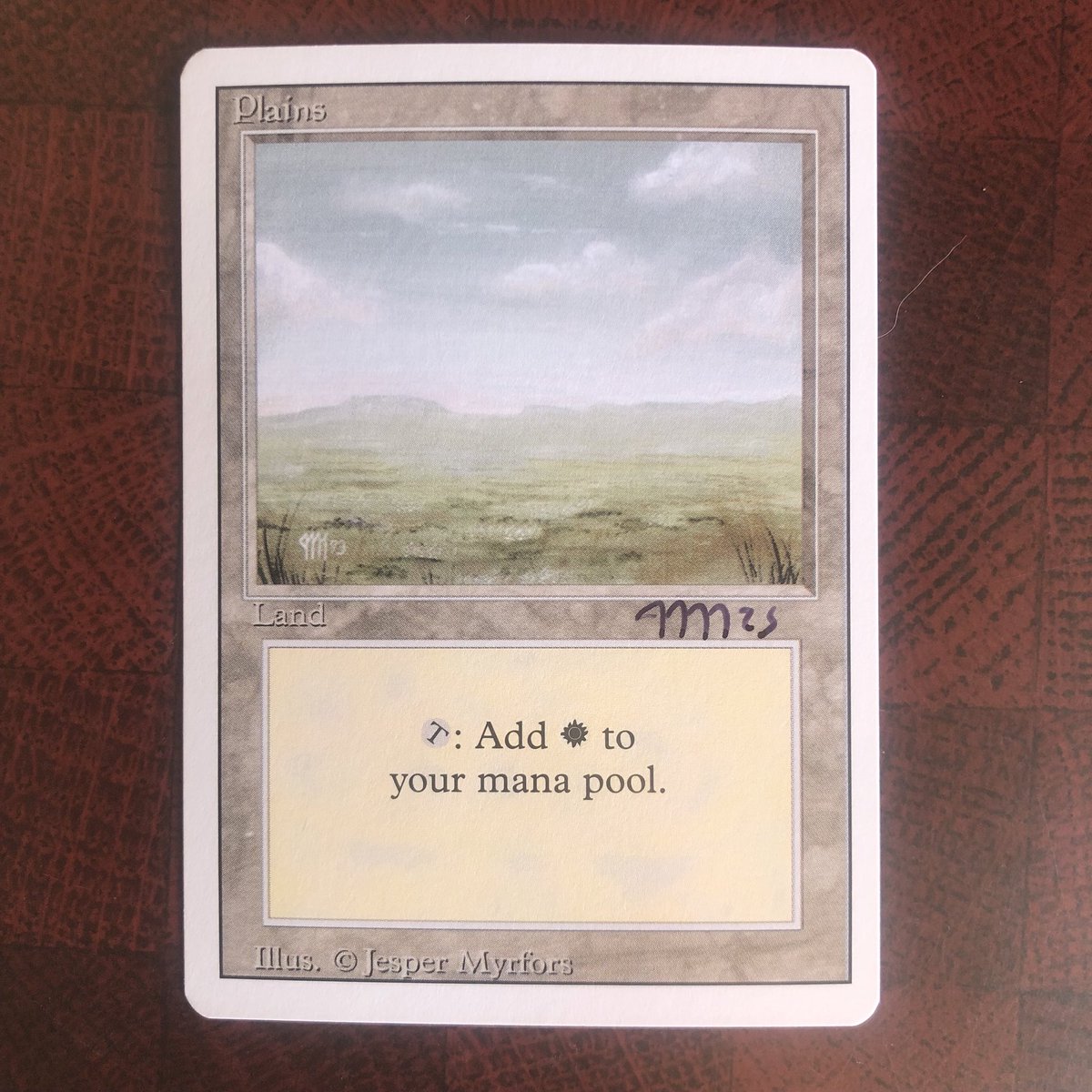 Jesper Myrforsさんから平地のアーティストプルーフが届きました