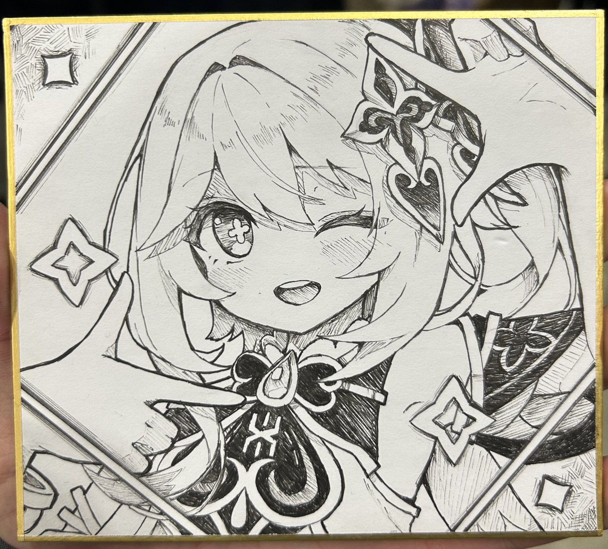 【色紙オークション開催中‼️】

東7 O-03b 『少しS氏』にて
色紙オークション開催中です!!!

全四種類です!!(1枚目は大きめサイズ)

午後2時まで開催していますので
ぜひぜひお気軽に来てご覧になってください!!!!!!!!!!!!!!! 