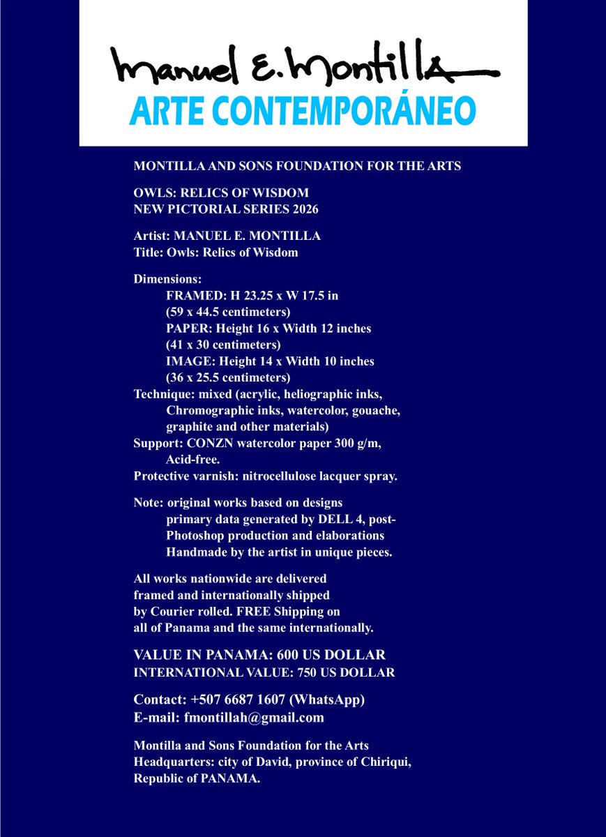 MontillaARTE's tweet photo. Arte de Manuel Montilla - BÚHOS https://t.co/WkU3yTWhnA