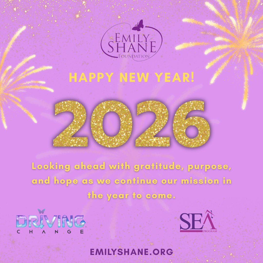 A new year - looking ahead to bright days and new possibilities ✨ #emilyshanefoundation #ESF #NewYear2026 #NewBeginnings