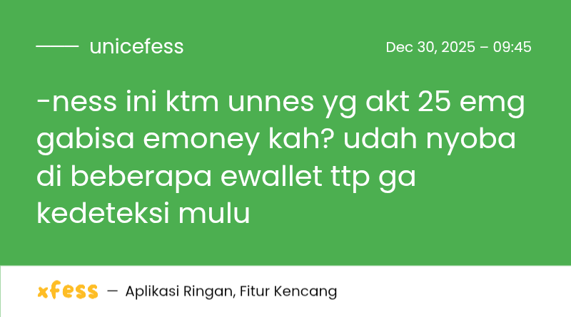 UNNES MENFESS🍌 tweet media