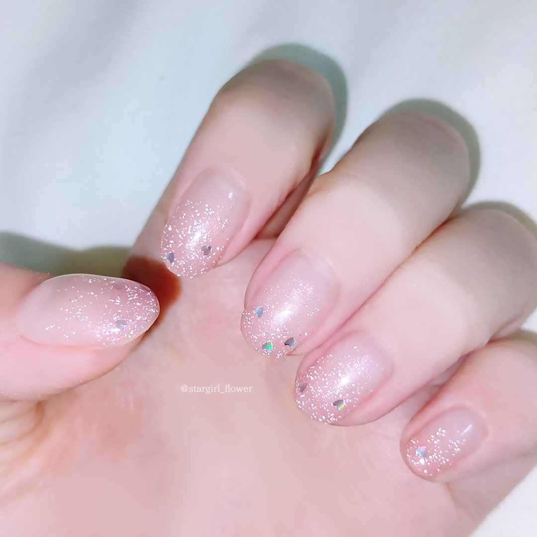stargirl_flower's tweet photo. ピンクベージュラメネイル🩷
#セルフネイル https://t.co/TGidYplRvS