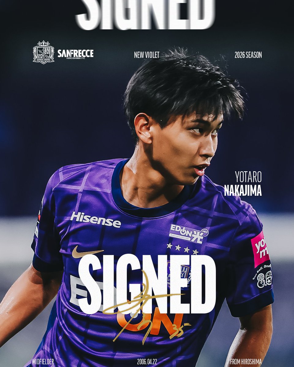 sanfrecce_SFC's tweet photo. 🟣CONTRACT RENEWAL🟣

#中島洋太朗 選手と
明治安田J1百年構想リーグの契約を
更新いたしました🏹

🔗https://t.co/PIZ70lHzra

#sanfrecce #サンフレッチェ広島 #NEWVIOLET https://t.co/1Y1Th5DZol