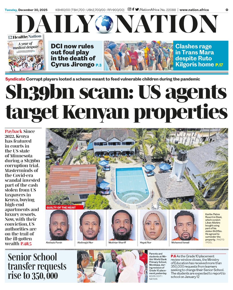 Newzug's tweet photo. FBI moving to seize #Kenyan luxury properties bought using proceeds of US 250mM Covid-era fraud uncovered in #Minnesota.
Stolen from programs designed to #FeedHungry children during the COVID-19 pandemic & used to purchase swanky apartment buildings in Eastlands area https://t.co/bz4WdQTo8G