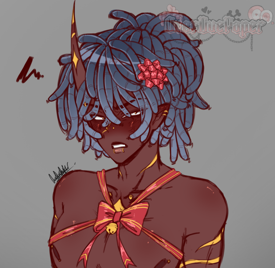 0verduePaper's tweet image. Late Christmas present 💙💛
#art #nsfw #oc #artoc #spicy #christmas