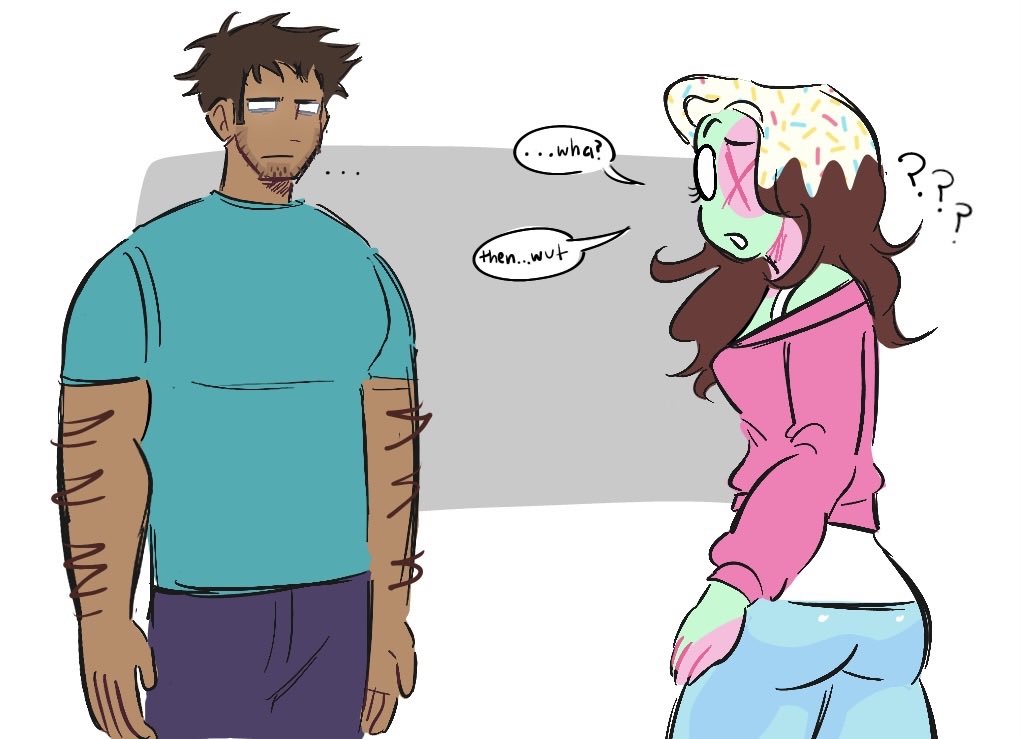 luckynevx's tweet image. Cw suggestive LFODKFKSJAKHSJAJ herobrine ok