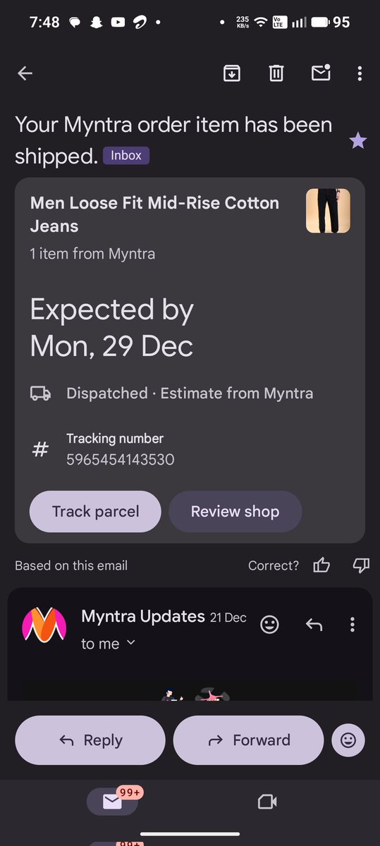 ix_akash's tweet photo. @myntra @MyntraSupport
My account got blocked after placing an order.
Payment ₹280 via UPI was successful, order was shipped (Delhivery) but neither product delivered nor refund received.
Tracking ID: 5965454143530
UPI Ref: 695876036211
Please resolve urgently. #MyntraHelp  👇 https://t.co/iFnlcAifc6