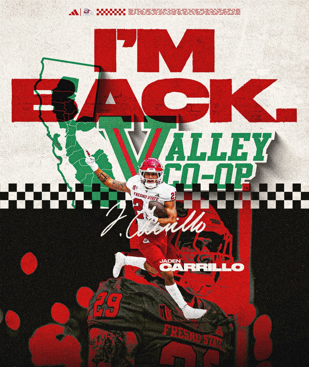 What’s up RED WAVE. Super hyped to be staying in the VALLEY but this time … PAC 12 edition. See you soon!❤️🤍🐶<a href="/FresnoStateFB/">Fresno State Football</a>