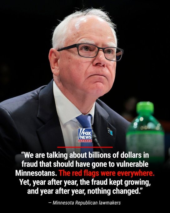 🚨🇺🇸 IT'S COLLAPSING: MINNESOTA GOP DEMANDS TIM WALZ RESIGN IMMEDIATELY OVER $9B FRAUD SCANDAL

It just went from a political firestorm to a full-blown crisis.

Several Republican lawmakers in Minnesota have now released an official public statement calling on Gov. Tim Walz to