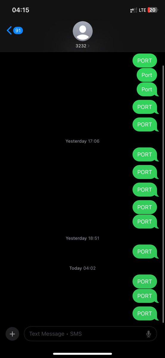 favour__j's tweet photo. Hello @AirtelNigeria 
I’ve been trying to port our of airtel and i was told to send PORT to 3232 and I’ve did that, but I haven’t received a response from Airtel 
Please y’all should reply 🙏 https://t.co/4S1Hcws83M