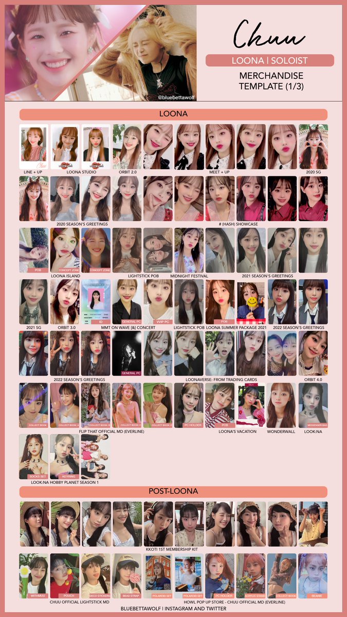 Loona / Soloists - Chuu Merchandise Photocard Template (last