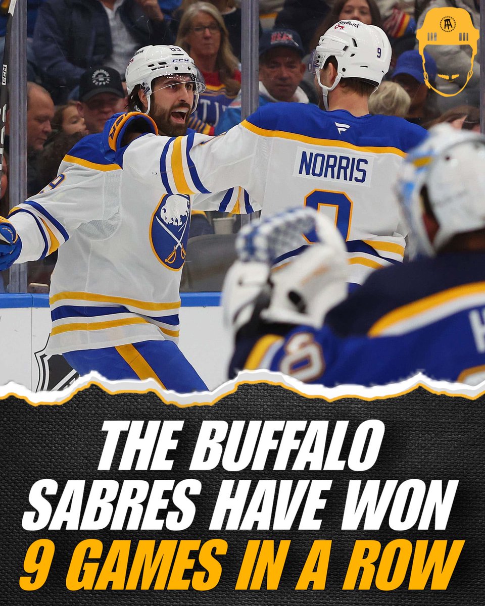 spittinchiclets's tweet photo. THE BUFFALO SABRES HAVE WON 9 GAMES IN A ROW 🔥 https://t.co/LkvvotiMPY