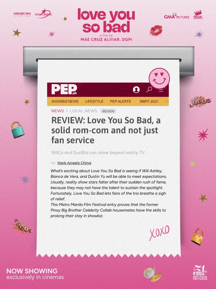 Reviews can tell you how it feels but you have to experience it yourself in cinemas. 🥰

Thank you to everyone who shared their experience. If you haven’t seen it yet, Vic, Savannah and LA is waiting for you. 💙🩷💛

#loveyousobad — NOW SHOWING in cinemas nationwide!