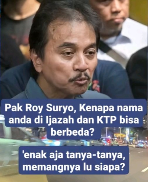 Belok_dong's tweet image. Nama di ijazah: Raden Mas Suryo Udoro

Nama di KTP: KRMT Roy Suryo Notodiprojo