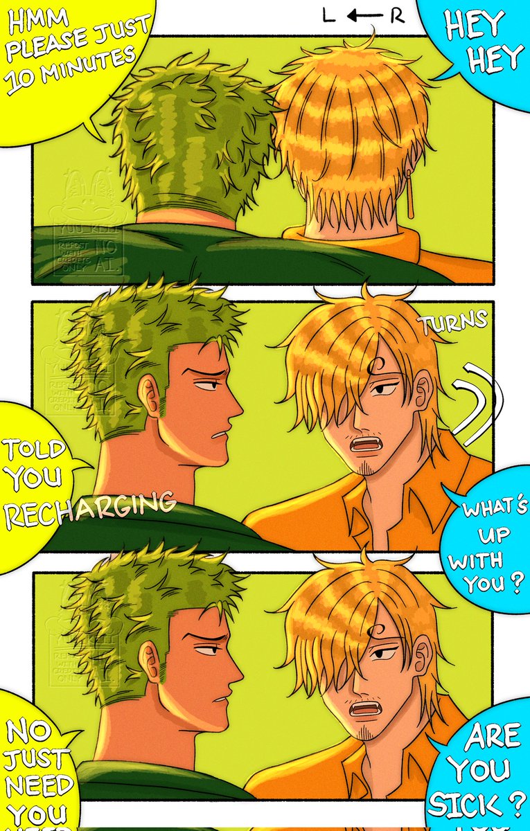 Marimo is in low battery and needs recharge Pt.2 🪫
#zosan #ゾロサン