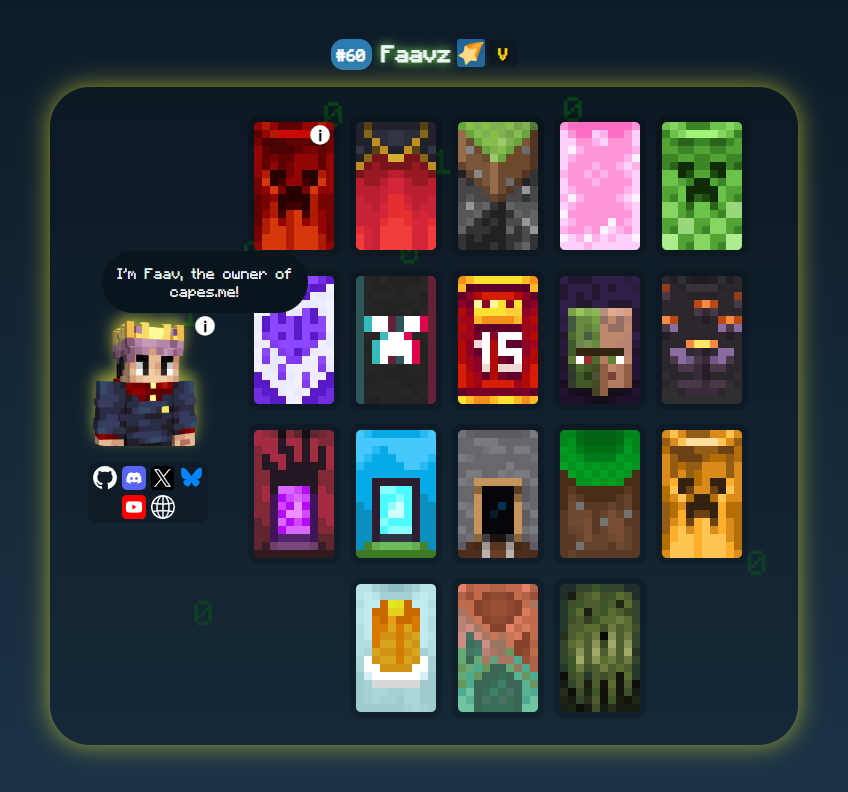 capes.me bio's are now out for everyone with Tier I and above. On the rankings page you have to hover over the "i" icon but if you search the account directly it automatically shows up. Please give feedback. It is manually approved. capes.me/faavz
