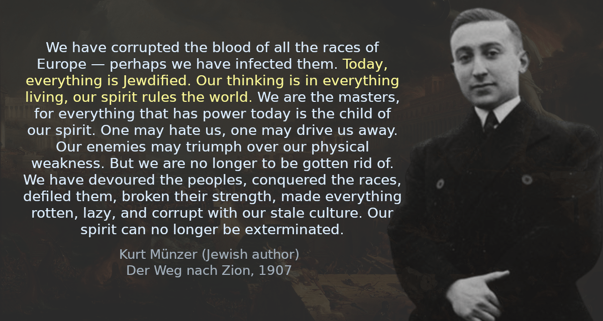 Classicist9999's tweet image. The jews understood perfectly well that Europeans (Whites) were a race — distinct, separate, and bound by blood, both biologically and biblically. Yet they brainwashed many older Whites into denying this truth.

When deception was not enough, the jews infected— yes, infected —…