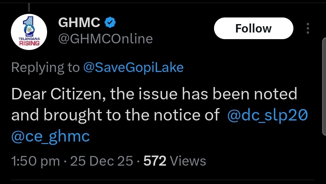 SaveGopiLake's tweet photo. 54th request  @revanth_anumula @TelanganaCMO  @CommissionrGHMC
@GandhiArekapudi @ce_ghmc @dc_slp20 @ZC_SLP

@GHMCOnline you responded on Dec 25 that action will be taken but there's no indication of Hyacinth cleaning work at Gopi cheruvu. Please update on the work status https://t.co/bvEBPG5cbQ