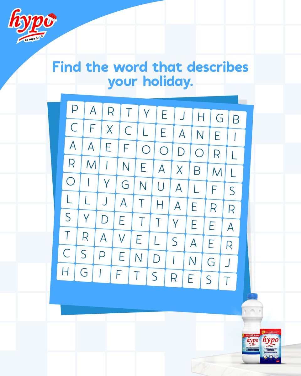 One word to sum up your holiday, can you spot it?   
Tell us in the comments.  

#ProtectEverydayWithHypo
#HypoGoWipeO