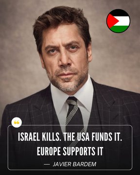 SaraReyi's tweet image. Do you agree with this statement of Oscar-winning actor Javier Bardem?
