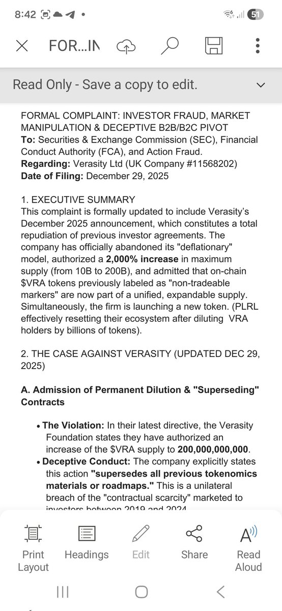 Cryptopeer420's tweet photo. @VRA2021 @verasitytech Report them. #vra #markfirth.
They have the audacity to say that they heard the community lolz https://t.co/GCFo32BxFt