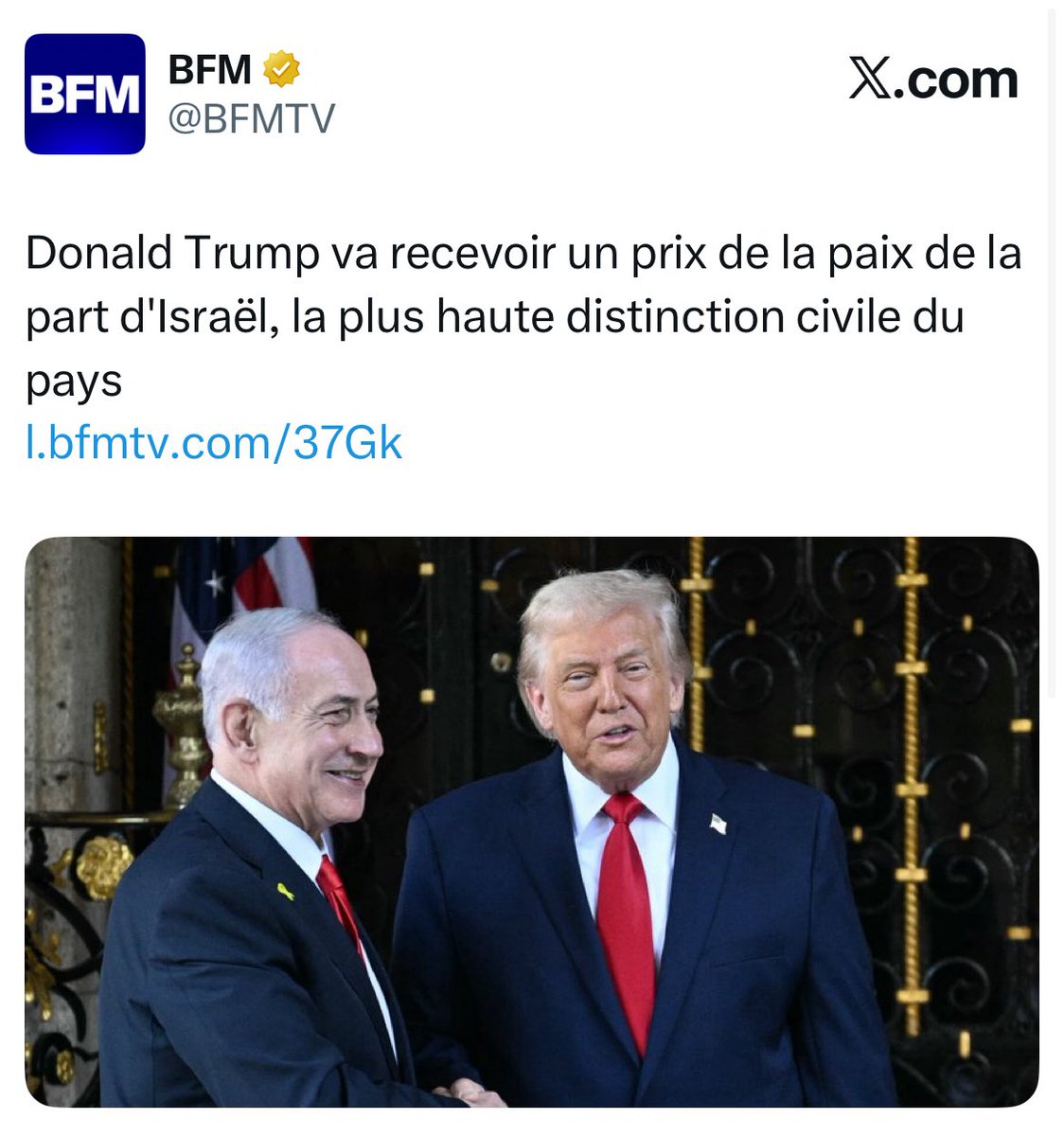 On vit dans un monde où les criminels de guerre se décernent des prix de la paix entre eux
Mais comment ça pourrait mal se passer ?