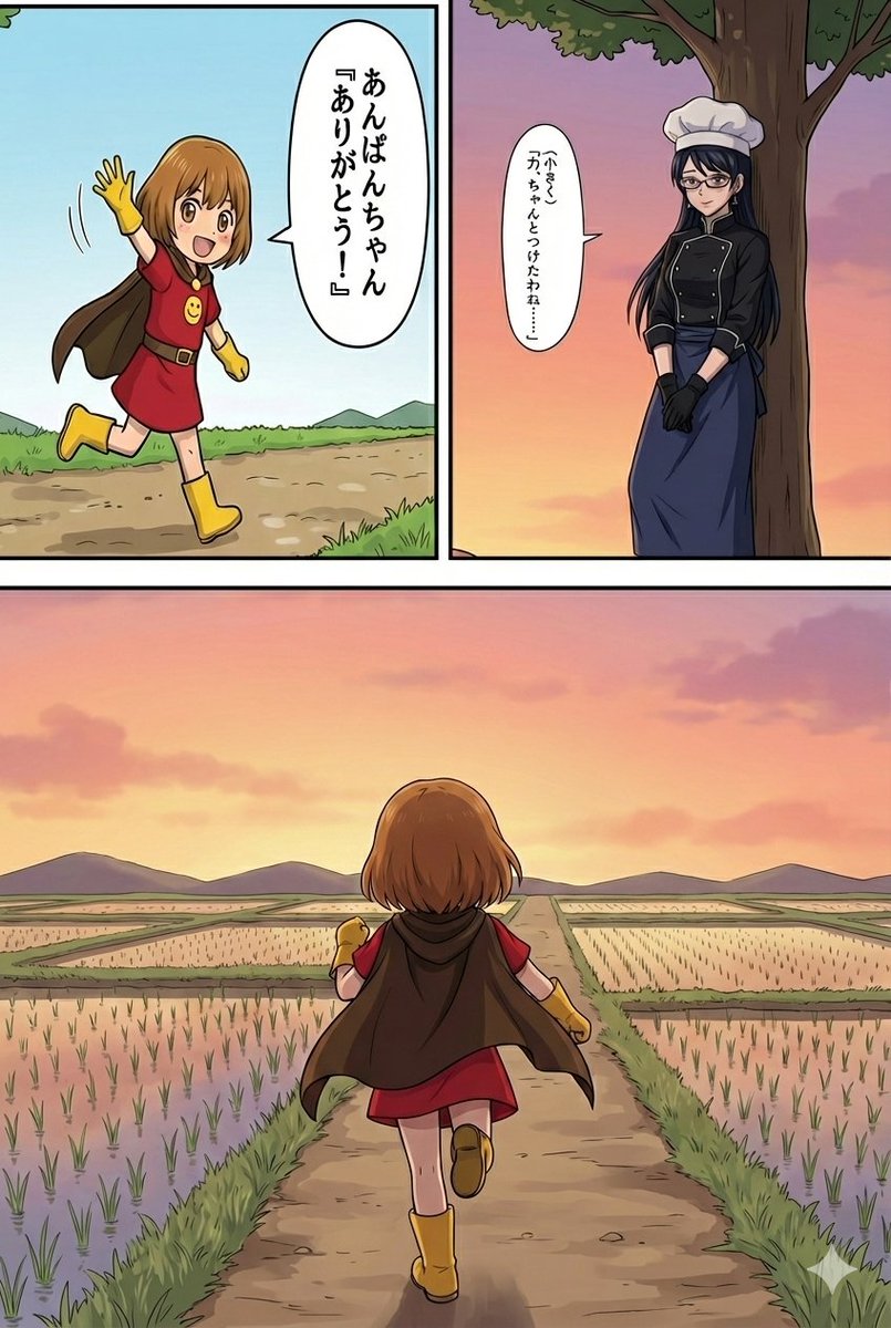 あんぱんちゃん❤︎ トラックが田んぼに落ちてしまって—— あんぱんちゃん、全力で押して