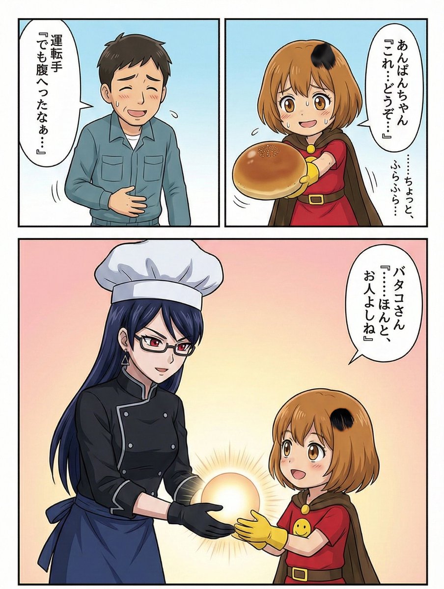 トラックが田んぼに落ちてしまって—— あんぱんちゃん、全力で押して