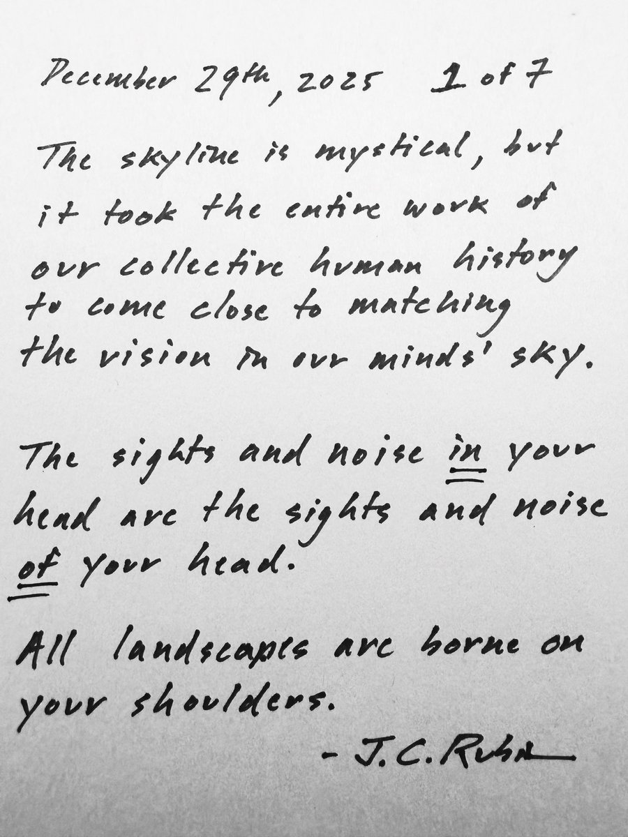 Consider giving me a follow on Instagram, where you’ll see more writing like this, as well as the six other parts of this particular unfurling. My handle is @jcrubin76 there as well. Be well, friends, the next year is imminent!