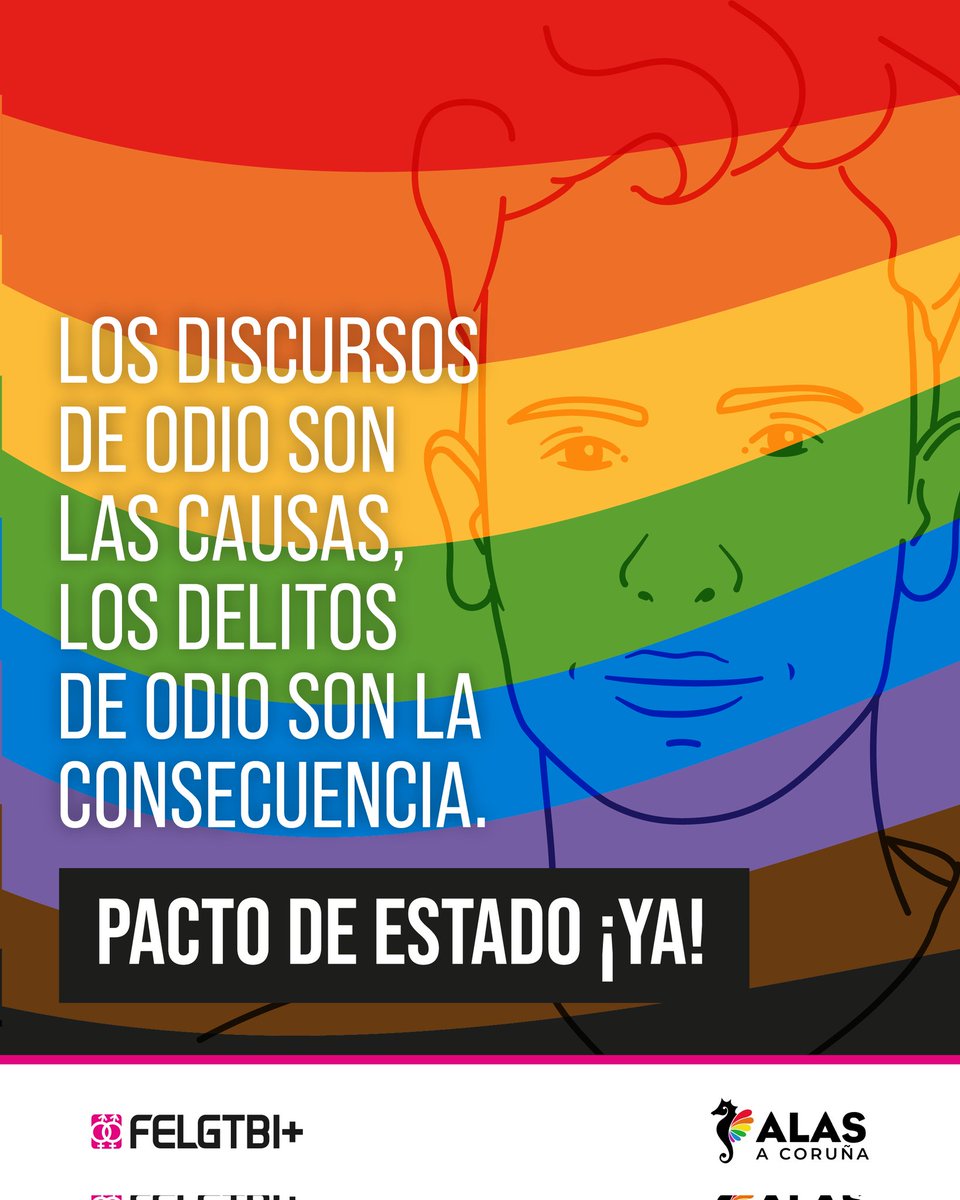 FELGTBI's tweet image. ❗️Ya son más de cuatro años sin Samuel y seguimos exigiendo un Pacto de Estado contra los discursos de odio. 

Porque las palabras son la semilla, la violencia la consecuencia. Y la impunidad del odio también nos m4t4.