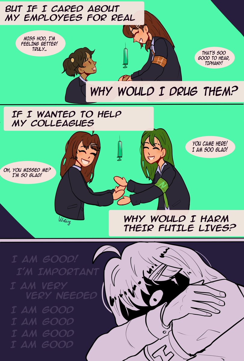 wintaisyy's tweet photo. «I’m trying to be better»

finally translated my comic abt Hod from october)) 

#ProjectMoon #lobotomycorporation https://t.co/Q09OnD1shc