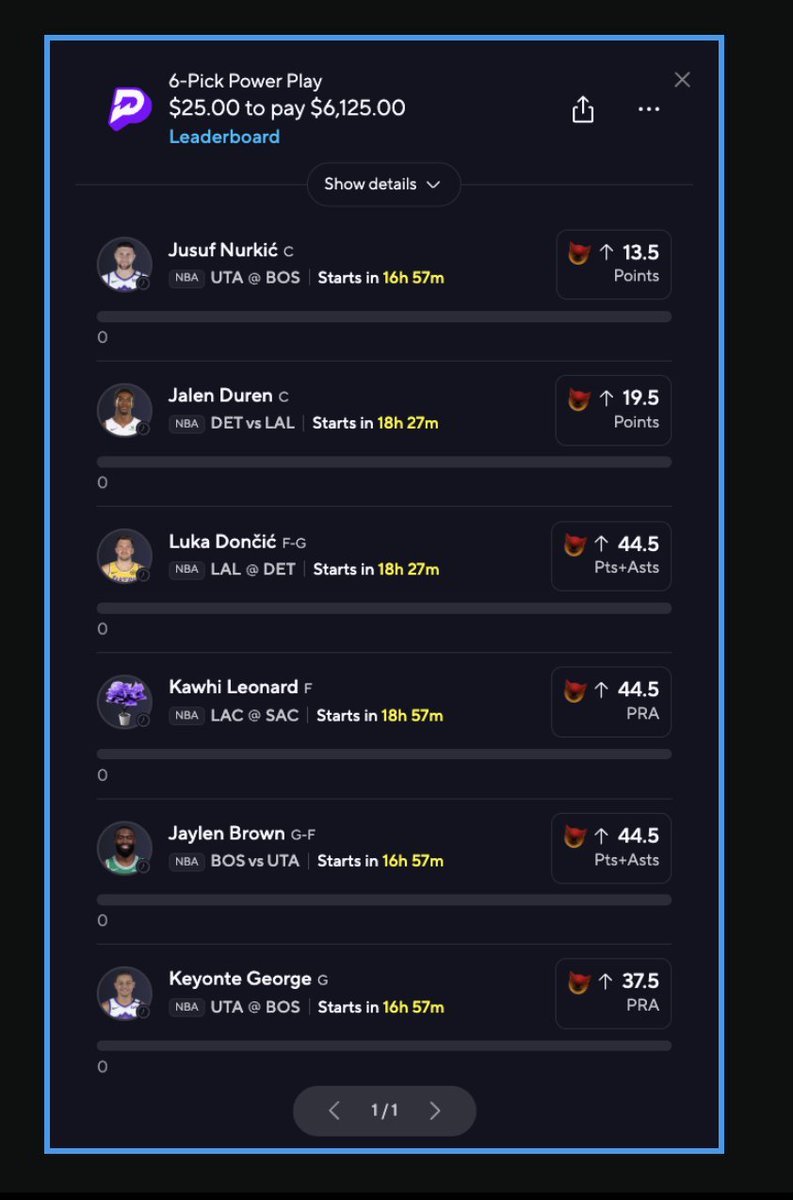 Furnacepicks's tweet image. FREE MONTH TO EVERYONE WHO LIKES THIS IF THIS PRIZEPICKS 200x BANGS 🔥

$100 to one person if we cash!!

Not a soul more profitable tracking on PIKKIT. +48u the last 2 days with PROOF on an app 99% frauds.

No pikkit = scammer dubclub.win/r/p/pri-bhz23/…