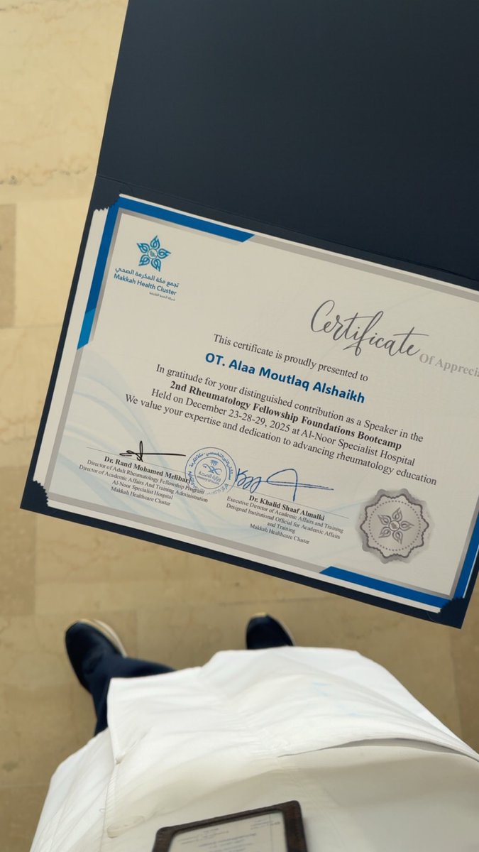 تَجديداً للعطاء .. 
السنه الثانيه من سلسله محاضرات في المعسكر التدريبي لأسس الزماله في امراض الروماتيزم . 

يَوم أُثري بِثراء حاضريه 🤍✨.. 

نشكر قسم امراض الروماتيزم على الدعوه 👌🏻. 
راجين من المَولى اننا اَفدنا بما قَدمنا.