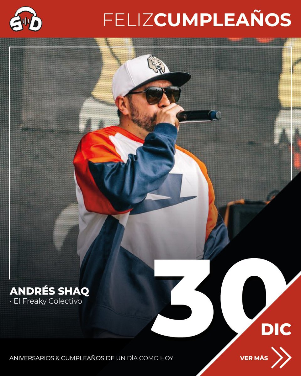 SoundDatos's tweet image. #SoundDatos · Diciembre 30 | Feliz Cumpleaños:
· Andrés Cardona (@NanpaBasico / @SeisPeatones)
· @andreshaq (@freakycolectivo)
· Flowsiao (@Afrolegends3)
---
Click en el link para ver más: instagram.com/p/DS5AkY5APkd/…