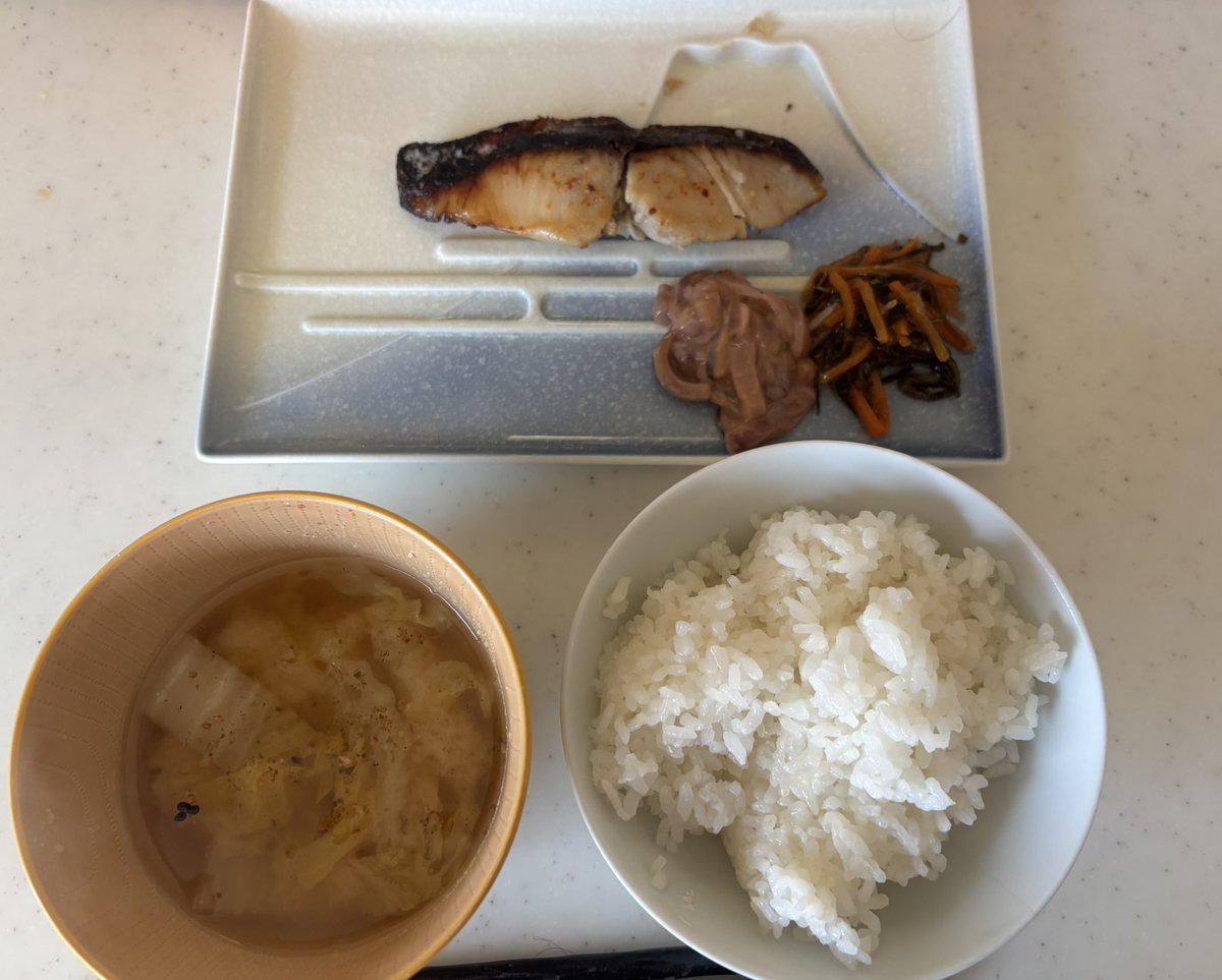 熱海みやげのさわら西京漬けと塩辛、松前漬けをおかずに昼ごはん。
大掃除後の食事は美味い😋
#自宅ランチ