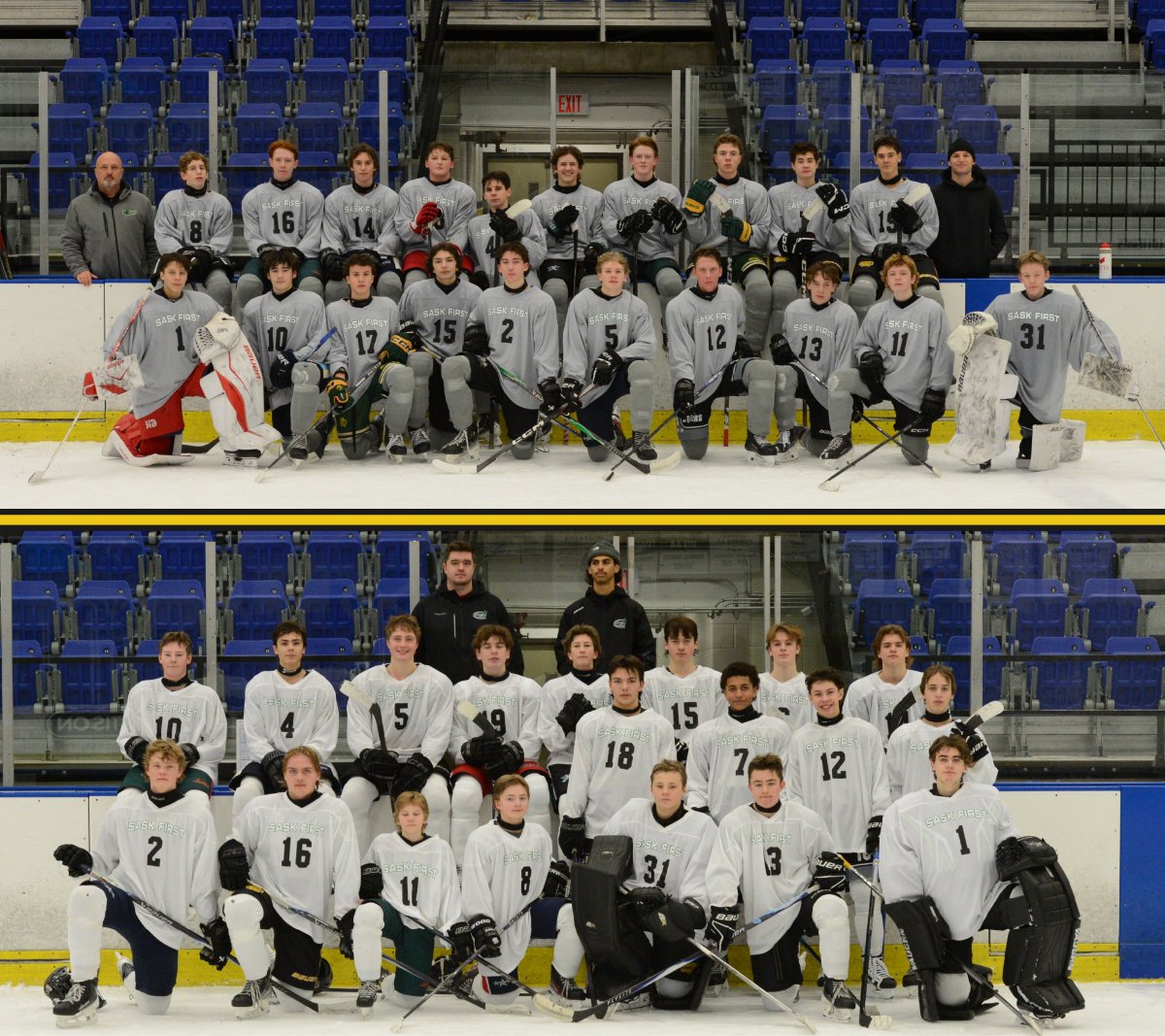 hockeysask's tweet photo. We've wrapped up the round-robin portion of the #SaskFirst Male U15 Top 160 Tournament! Here are the final matchups for tomorrowβs exciting finish:
A-FINAL: ππβͺοΈ
B-FINAL: π’πβ«οΈ
C-FINAL: π΅ππ‘
D-FINAL: π ππ΄
We'll see you at the Co-operators tomorrow! ππ₯
TOURNAMENT HUB: https://t.co/Y12zXQLKlh