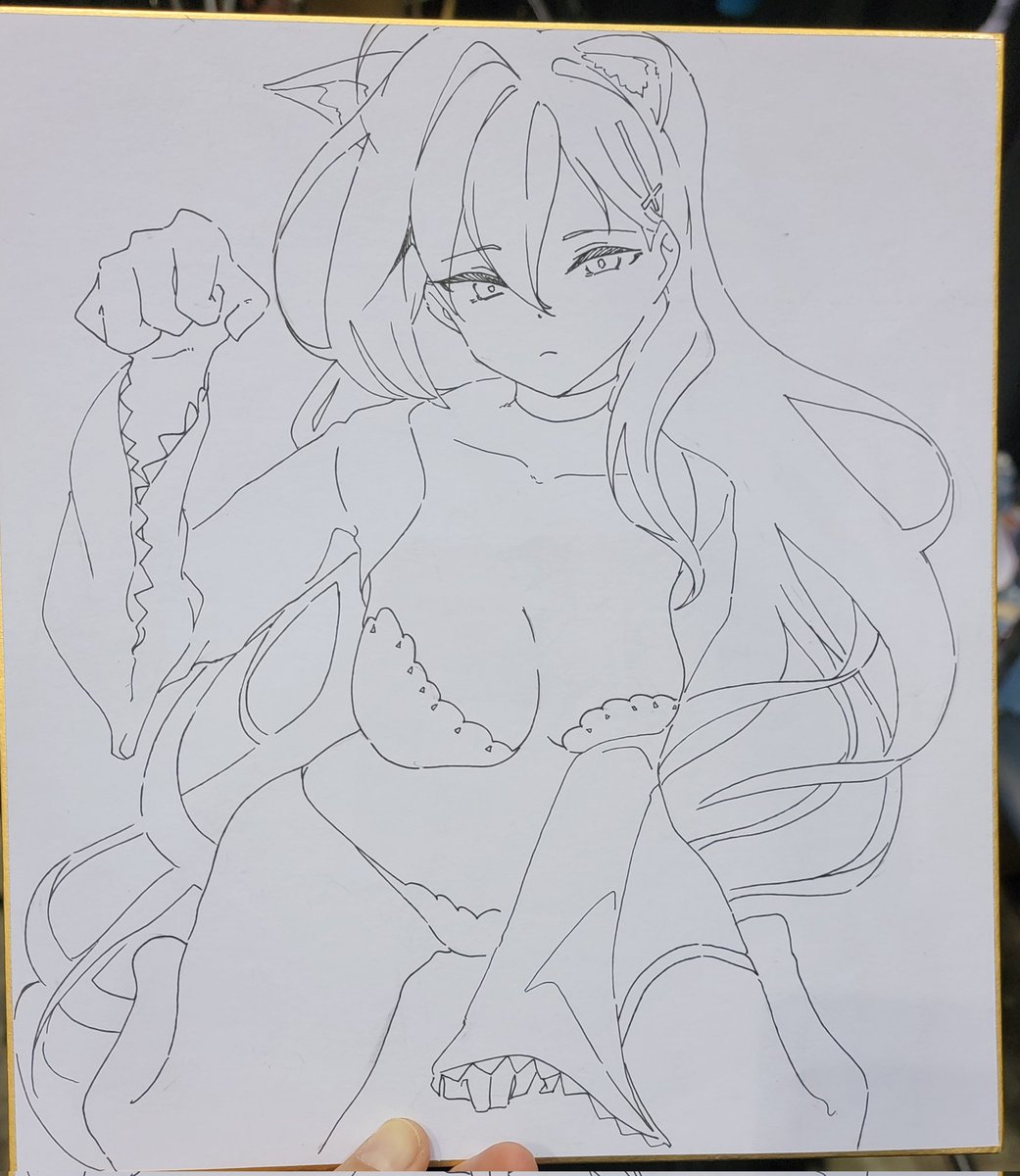 zonbi_bitch's tweet photo. 色紙　売れる度に描いて今コミケ開催してから3枚目 https://t.co/qt09uYLwz4