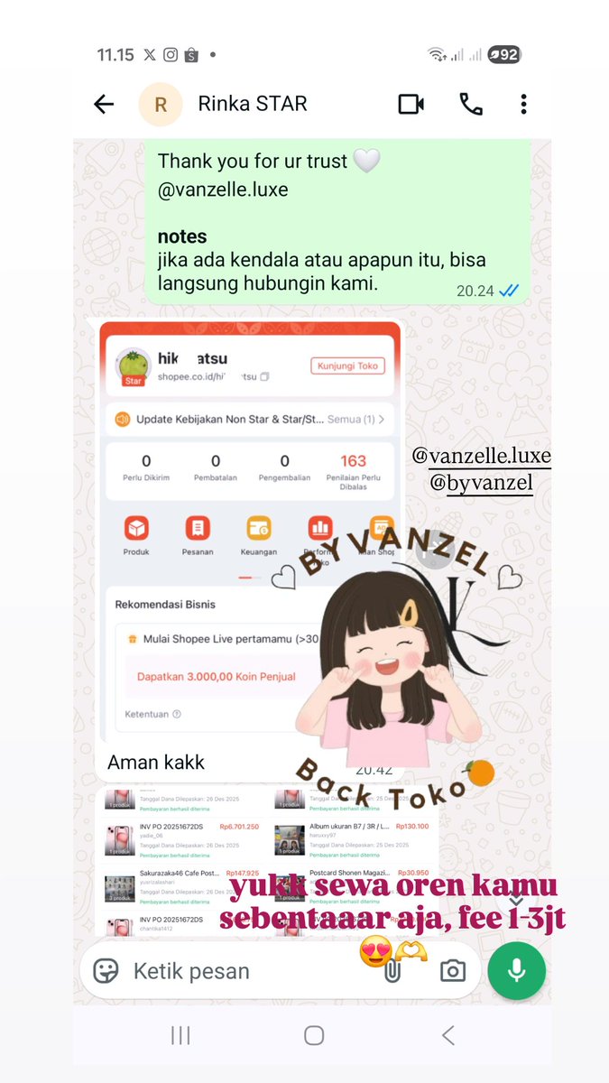 FIRST HAND 🌸 IGOY @BYVANZELL┃Sewa Toko Shopee 🦋 tweet media