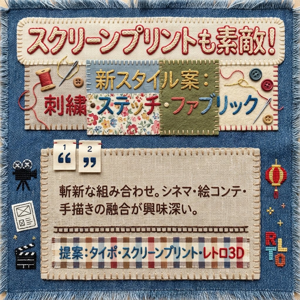 このスクリーンプリントもいい感じ。 新しいデザインスタイル