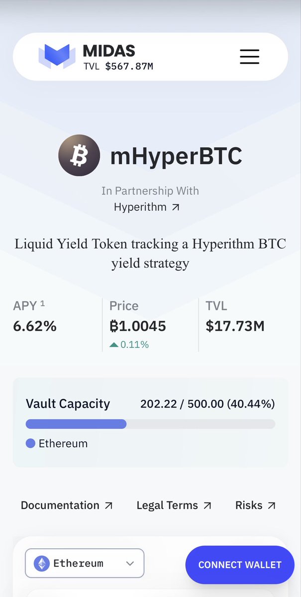 ChunchunSisters's tweet photo. 🌱#mXRP のMidasが11月下旬~
mHyperBTCを始めたけど…順調っぽぃ👏👏
#BTC のAPY6.62%って熱ぃね?🔥
🗒始め方memo
◉BTCWalletとETHWalletを準備
◉🦑squid等でBTC➔ブリッジ➔cbBTC
◉MidasへアクセスしcbBTCをDeposit
して➔領収証トークンmHyperBTCを
受取る
#暗号資産 #仮想通貨 #CeDefi https://t.co/K998uxwiwO