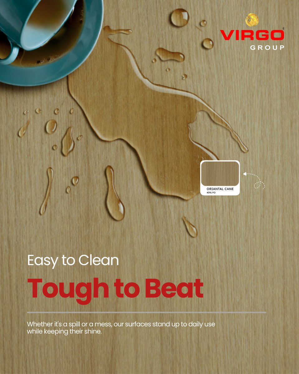 VirgoLaminates's tweet image. Spills happen. Stains don't. Designed to handle everyday messes while staying effortlessly clean and durable. 

𝐄𝐚𝐬𝐲 𝐭𝐨 𝐜𝐥𝐞𝐚𝐧. 𝐓𝐨𝐮𝐠𝐡 𝐭𝐨 𝐛𝐞𝐚𝐭.

#VirgoLaminates #EasyToClean #ToughToBeat #EverydayDurability #SurfaceThatLasts #VirgoGroup
