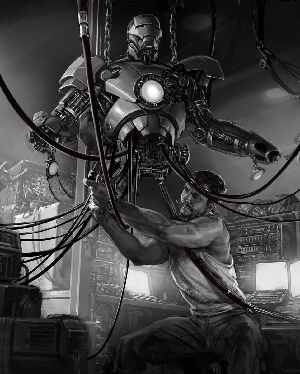 Xhooo_'s tweet image. Love this genre of Iron Man art