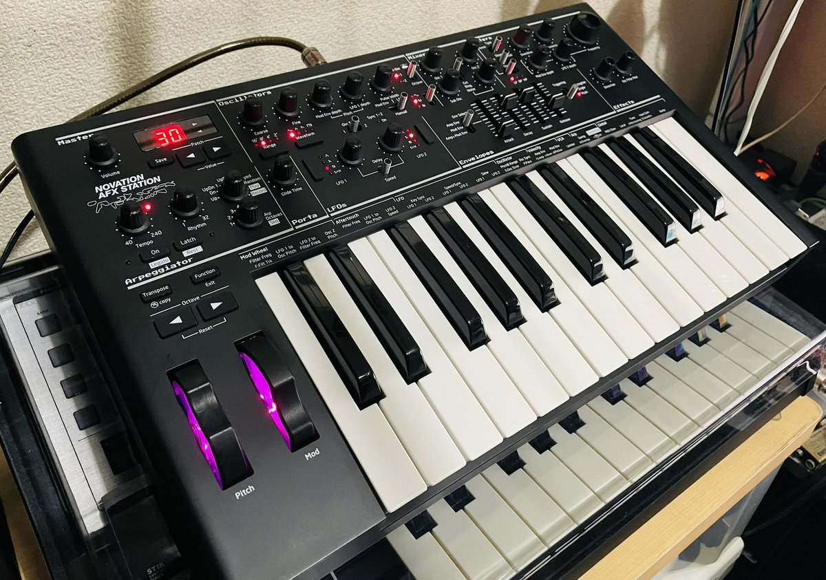 #今年買った機材を晒す2025
(ペダルは置いといて)
今年は楽器買わなかったな！と思ったらこれは今年でした。

NOVATINON AFX STATION