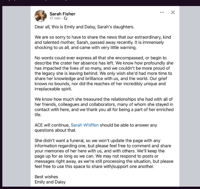 Actor, Anthony Head's partner Sarah has passed away according to this reddit post.  So sad!
reddit.com/r/buffy/commen…